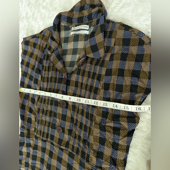 NWT- URBAN OUTFITTERS UO Nancy Short Sleeve Shirt Dress in Plaid - Picture 13 of 15